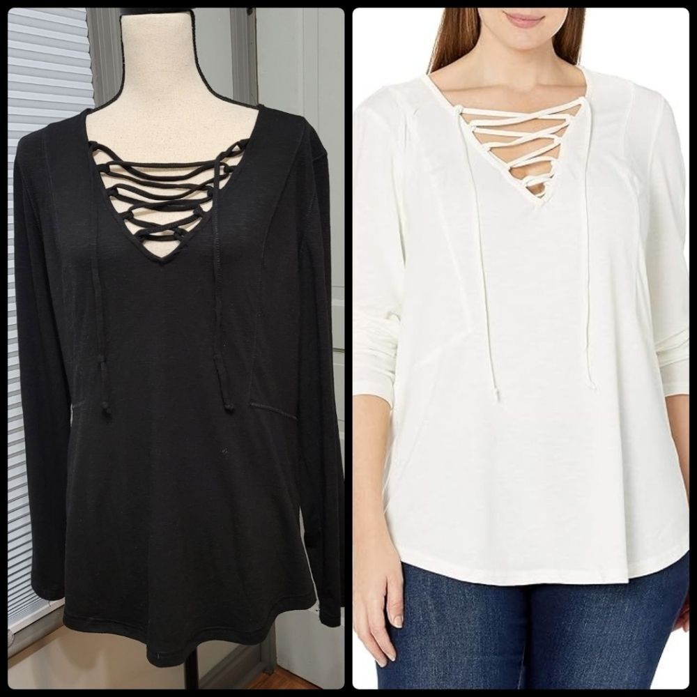 Rebel Wilson X Angel Lace Up Jersey Tee